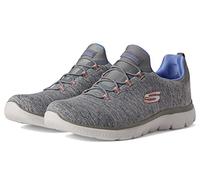 Skechers Summits Quick Getaway Womens Slip On Bungee Sneakers Gray/Blue 12