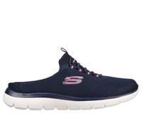 Skechers Summits - Swift Step Chaussures Moyen Width en Bleu Marine/Rose Fluo, Pointure 42, Vegan