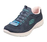Skechers Femme Summits Fun Flare Espadrilles, Navy Mesh/Pink & Turquoise Trim, 38 EU