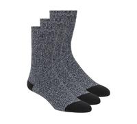 Skechers Super Soft Botte Crew Chaussettes - 3 Pack en Noir, Pointure Moyen
