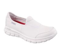 Skechers Sure Track Bottines Femme Cuir Semelle Caoutchouc Blanc/Noir
