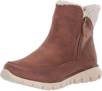 Skechers Synergy Bottes Classiques Femme Marron (Chestnut Micro Leather/natural Faux Sherpa Csnt) 38.5 EU