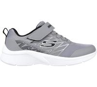 Skechers Garçon Microspec Texlor Basket, Bordure Textile Noire Grise, 32 EU