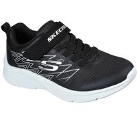 Skechers Garçon Microspec Texlor Baskets Tendance, Noir, 33.5 EU