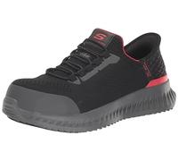 Skechers Tilido Fletchit Slip ins Chaussures à Enfiler Mains Libres pour Homme à Embout de sécurité Composite, Noir, 9.5 Wide