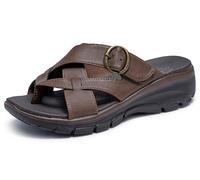 Skechers Tongs Easy Going-Sundown pour femme, chocolat, 41 EU