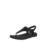 Skechers Sandales Plates de méditation à Capuche et Ornement géométrique pour Femme, Noir, Pointure 37