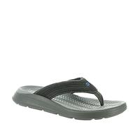 Skechers Tongs Sargo Point VistaFlop pour homme, Maille tricotée anthracite, 41 EU