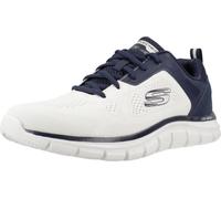 Skechers Homme Piste Plus Large Baskets, Off White Engineered Mesh PU Navy Trim, 41 EU