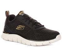 Skechers Track Leshur Sporty Vegan Lace Up Mesh Hommes Trainer En Noir EU 41-46