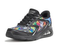 Skechers Tres-air Uno-Iris Drip Baskets à enfiler mains libres pour femme, noir/noir, 37 EU