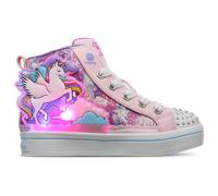 Skechers Fille Orteils Scintillants, Rose Synthétique Multi Trim, 35 EU