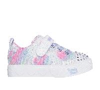 Skechers Twinkle Toes: Heart Steps - Heart Sketch Chaussures Moyen Width en Blanc, Pointure 21