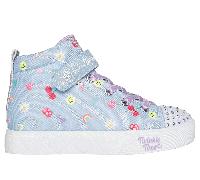 Skechers Twinkle Toes: Heart Steps - Icon Party Chaussures Moyen Width en Bleu Clair, Pointure 33.5