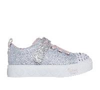 Skechers Twinkle Toes: Heart Steps - Shimmer Sweetie Chaussures Moyen Width en Gris/Rose, Pointure 23