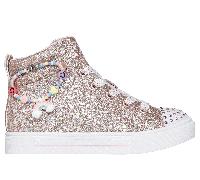 Skechers Twinkle Toes: Twinkle Sparks - Charm Bestie Chaussures Moyen Width en Or Rose, Pointure 27.5