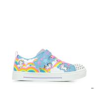 Skechers Twinkle Toes Twinkle Sparks Jumpin' Clouds - Baskets fille lumineuses bleu, scratch & zip 31