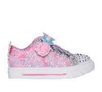 SKECHERS Baskets 'TWINKLE SPARKS - UNDERWATER' lavande / rose / argent / blanc, Taille 26