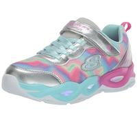 Skechers Twisty Glow-Sorbet Swirl Baskets unisexes pour enfant, Argenté/multicolore, 3.5 Big Kid