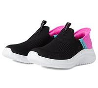Skechers Ultra Flex 3.0 Fresh Time Sneakers, Black Mesh/Pink Trim, 33 EU