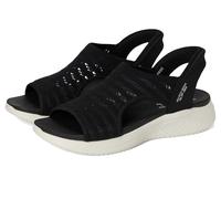 Skechers Ultra Flex 3.0-Sun Warmth Sandales à enfiler mains libres pour femme, noir, 35.5 EU