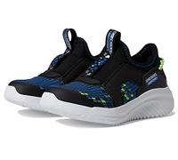 Skechers Ultra Flex 3.0 Triple Pointz pour garçon, Noir/Bleu/Vert anis, 4.5 Big Kid