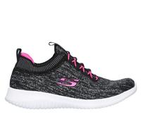 Skechers Ultra Flex - Bright Horizon Chaussures Moyen Width en Noir/Rose Fluo, Pointure 38