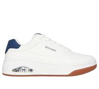 SKECHERS Un Court Baskets Homme Blanc Avec Memory Foma Chaussures de Sport Neuf