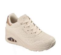Skechers UNO Baskets compensées Safari Daze pour Femme, Blanc cassé, 37 EU