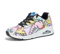 Skechers Uno Color Doodle Chaussures pour Femme, Blanc - Multicolore, 36 EU