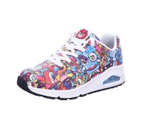 Skechers Baskets basses Uno-Color Doodle bleu/jaune/rose/rouge Taille 38