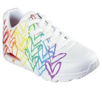 Skechers UNO-Full of Love Baskets pour Femme Blanc/Multicolore Taille 38 EU, Blanc Multicolore., 38 EU