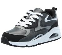 Skechers Uno Gen1 Color Surge Basket, Gray Synthetic/Black & White Trim, 34 EU