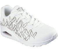 Skechers Uno Golden Heart, Baskets pour femme, White Rose Gold, 35 EU