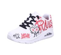 Skechers Baskets Femme 177082-WRBK Blanc Lacets Compensé Synthétique 38