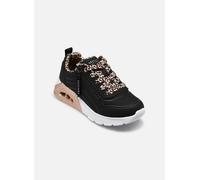 Skechers Baskets fille Uno Lite 2.0 Leopard Stride bordure synthétique noire 28