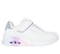 Skechers UNO Lite 2.0 - Vivid Metallic Chaussures Moyen Width en Blanc, Pointure 27.5, Lavable en machine