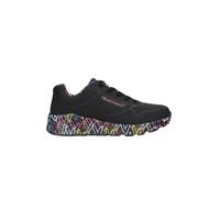 Skechers Uno Lite Heart Craze Basket, Black Synthetic/Multi Trim, 33 EU