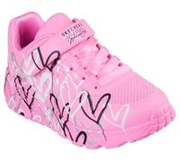 Skechers Uno Lite Love Levitate Basket, Hot Pink Synthetic/Multi Trim, 32 EU