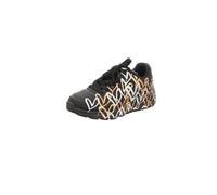 Skechers Uno Lite Metallic Love Basket, Black PU/Gold Trim, 31 EU