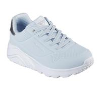 Skechers Baskets Uno Lite Metallic Mode pour fille - Blanc avec bronze et lacets en caoutchouc., bleu, 32 EU