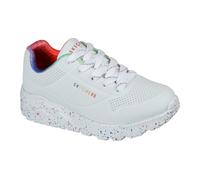 Skechers UNO Lite - Rainbow Speckle Chaussures Moyen Width en Blanc, Pointure 34