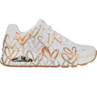 Skechers Femme Uno-Metallic Love Basket, Blanc, 37 EU