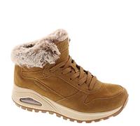 Skechers UNO Rugged - Fall Air Bottes tendance pour femme, Fausse fourrure daim marron, 36 EU