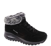 Skechers UNO Rugged - Fall Air Bottes tendance pour femme, Fausse fourrure daim noir, 39.5 EU