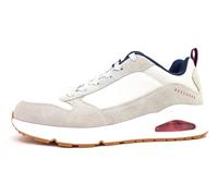 Skechers Uno-Stacre, Baskets Homme,Ecru (Off-White Leather/Pu/Mesh/Trim Ofwt) , 42 EU
