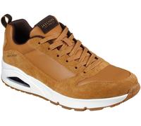 Skechers Homme UNO-STACRE Baskets, Whiskey Leather/PU/Trim, 42 EU