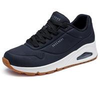 Skechers Uno Stand on Air Baskets pour Femme, Black White Durabuck/Mesh, 39 EU Large