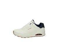 Skechers UNO Suited on Air Baskets pour Homme en Daim Blanc Bleu Marine avec empiècement en Maille Rouge Taille 41,5 EU