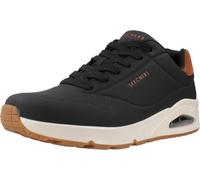 Skechers Homme Baskets, Black Durabuck Chestnut Suede Mesh Trim, 40 EU